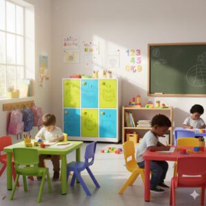 Locker Infantil 6 puestos (cerdo tigre león)