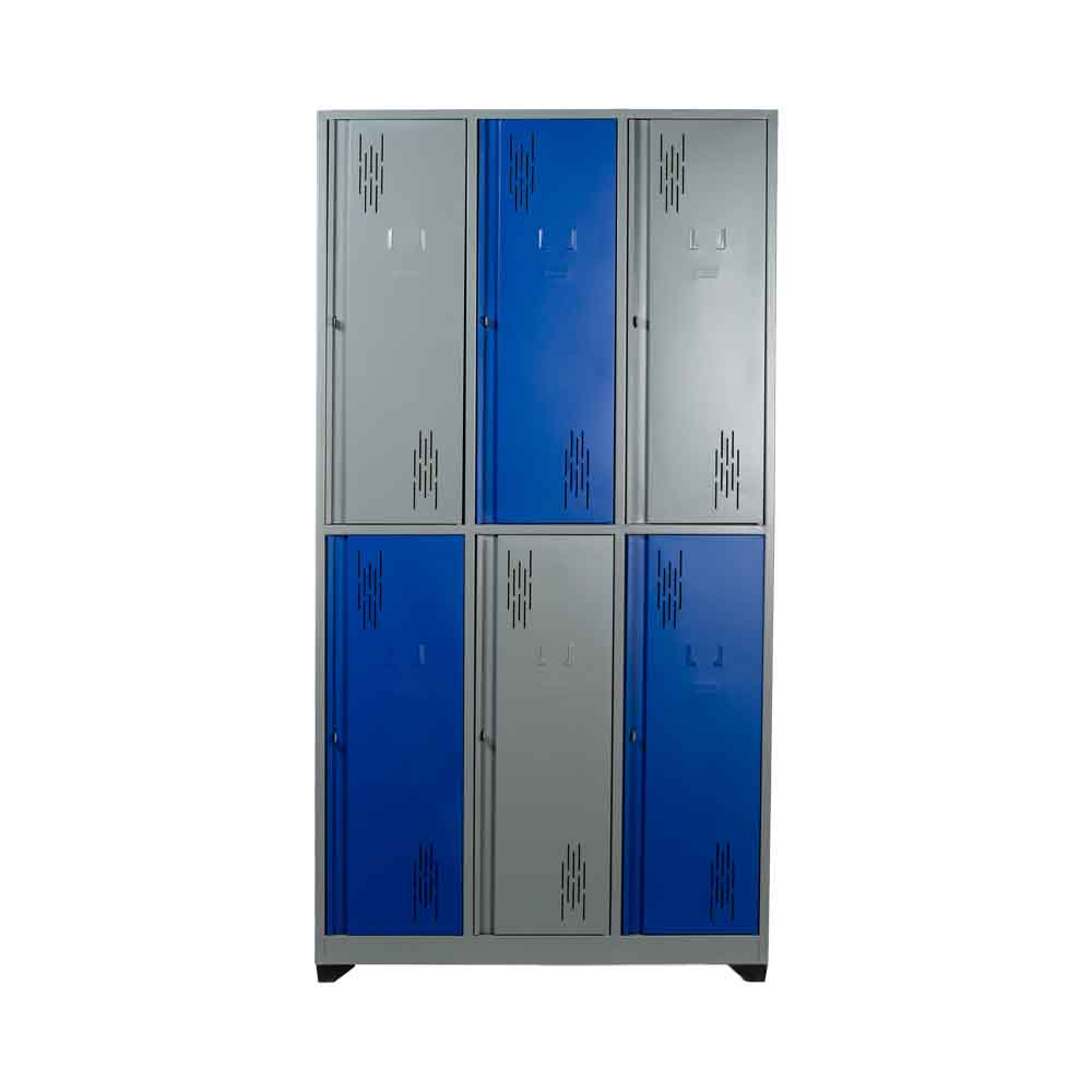 Locker 6 puestos diseño horizontal 180 x 93 x 30 cms - Imagen 3