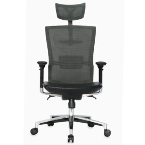 Silla Dallas Presidente Asiento Cuero Sintético/Marco Negro