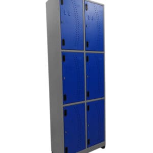 Locker 6 ptos diseño vertical. Alto 200cms