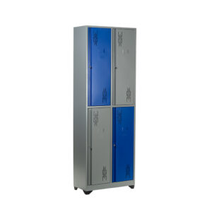 Locker de 4 puestos 180 x 63 x 30 cms