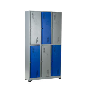Locker 6 puestos diseño horizontal 180 x 93 x 30 cms
