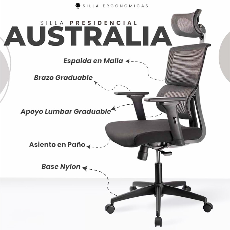 Silla Australia Presidente Base Nylon - Imagen 5