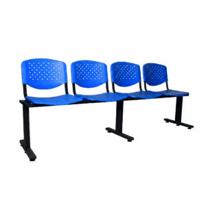 TÁNDEM RISMA KIT PLASTICO 4 PUESTOS NEGRO / AZUL