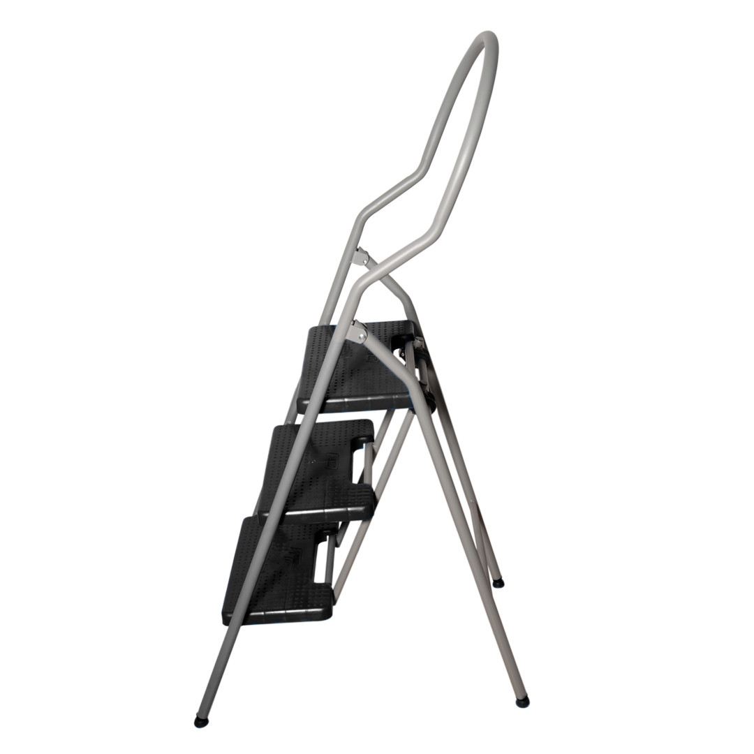 Escalera Milenium 3 Peldaños 138 cm Gris nube / negro - Imagen 2