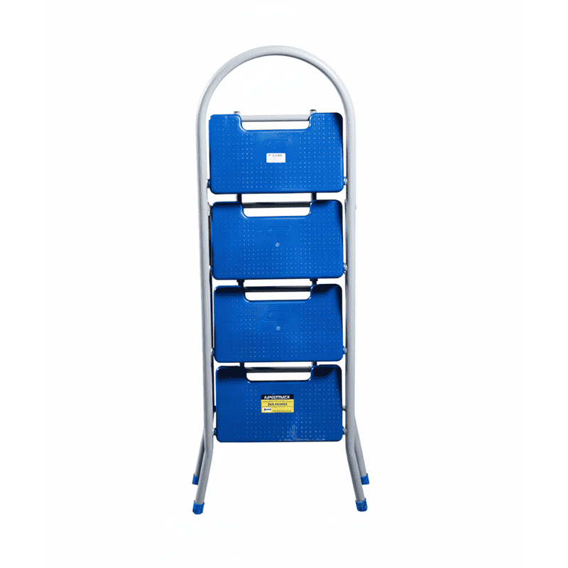 Escalera Milenium 4 Peldaños 116 cm Gris nube / azul - Imagen 3