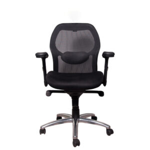 Silla Gerente Mónaco base cromo brazos graduables