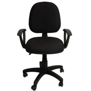 Silla Red Media Tapizada Con Brazos Fijos Negro