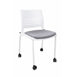 Silla Nova Blanca Cojín Gris