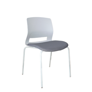 Silla Vera Blanca Cojín Gris
